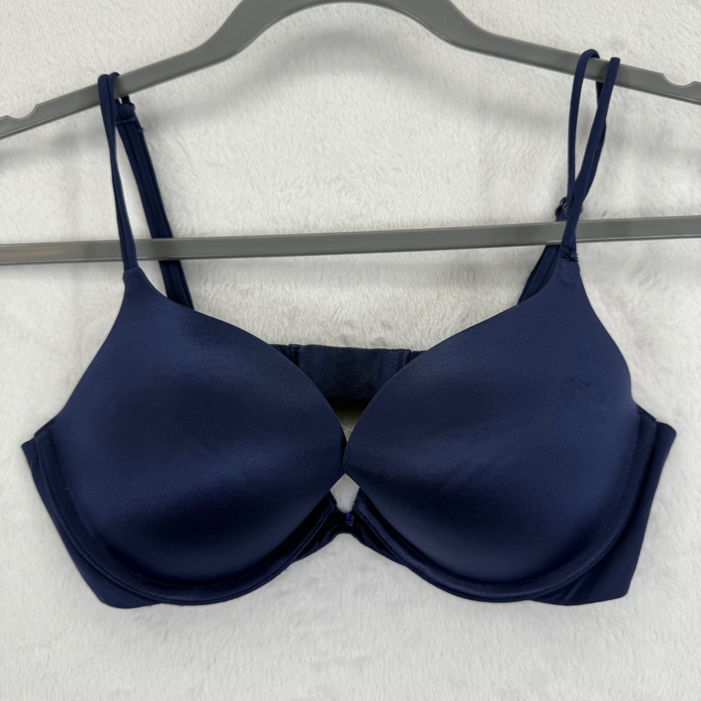 Victorias Secret Very Sexy‎ Push Up Bra Womens 34C Navy Blue Lingerie READ